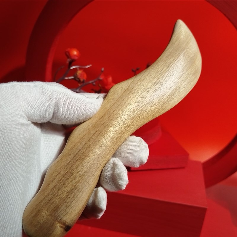 金丝楠木三荡邪刀形刮痧板肩颈按摩神器背部大号刮痧刀非全身通用