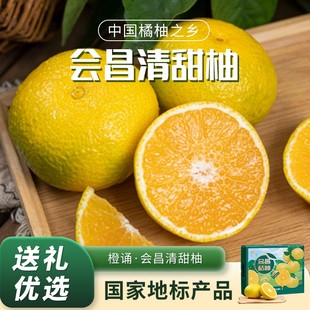 江西会昌甜桔柚新鲜水果当季清甜柚纯甜化渣橘柚柑橘桔子整箱包邮