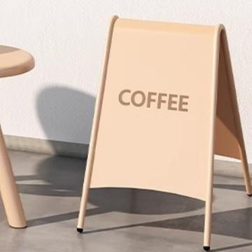 创意金属落地式广告牌户外A型展示架店铺门店商用立式宣传三角牌