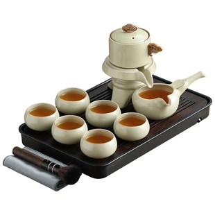 套组家用客厅懒人泡茶神器轻奢高档会客喝茶一套 汝窑自动茶具套装