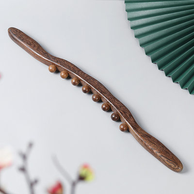 鸡翅木擀筋棒全身通用经络按摩棒赶筋棒疏通刮瘦肚子推拿刮痧工具