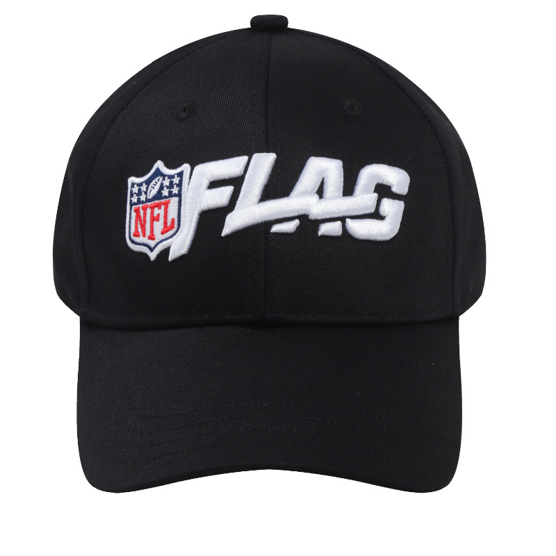 NFL FLAG黑色时尚LOGO款橄榄球帽