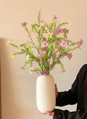 仿真花水星花线条型轻奢假花