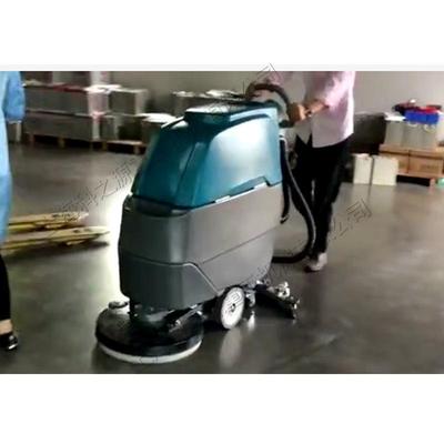 手推式车间地坪清扫机酒店大理石地面扫地机刷盘式半自动洗地机