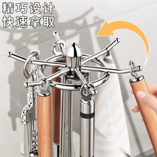 旋转锅铲架台面家用厨房置物架桌面挂勺子铲子支架汤勺厨具收纳架