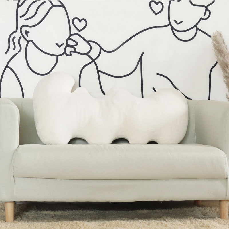 in创意抽象抱枕兔绒民宿软装毛绒床头睡觉抱枕靠枕立体雕塑抱枕