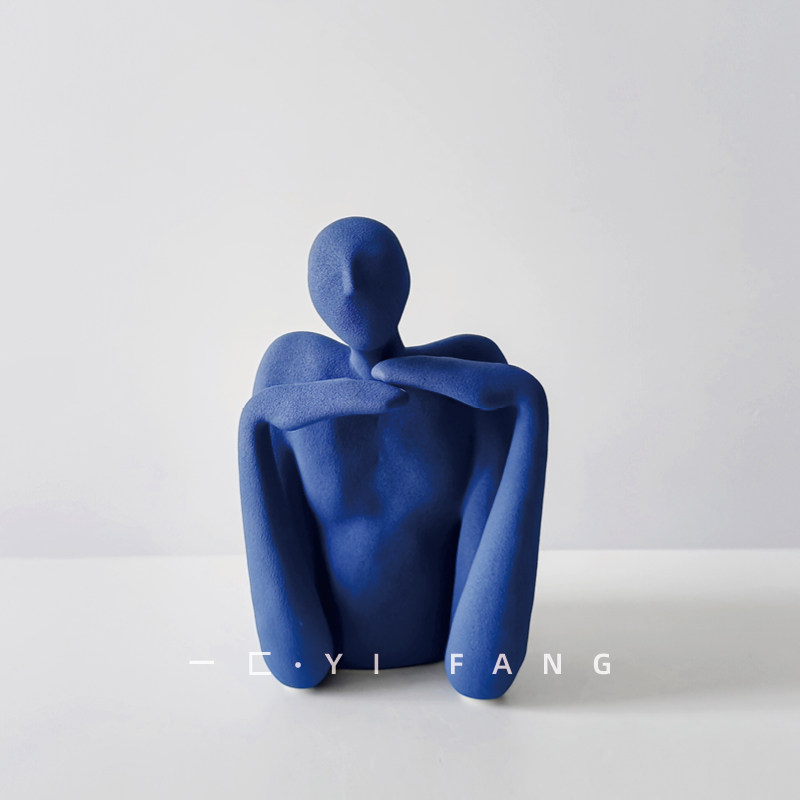 一匚趣味创意手势托腮人物陶瓷样板房售楼部书房电视柜衣帽间,家居饰品,装饰摆件,淘宝优惠券,粉丝福利购,淘宝优惠卷