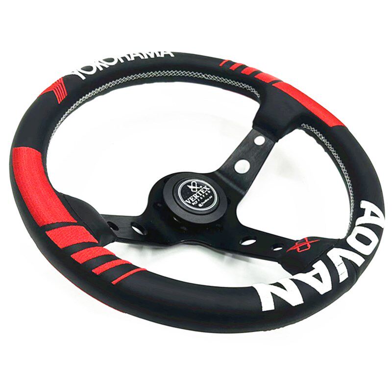 汽车改装刺绣方向盘 赛车改装通用转向盘 适用北斗星雨燕