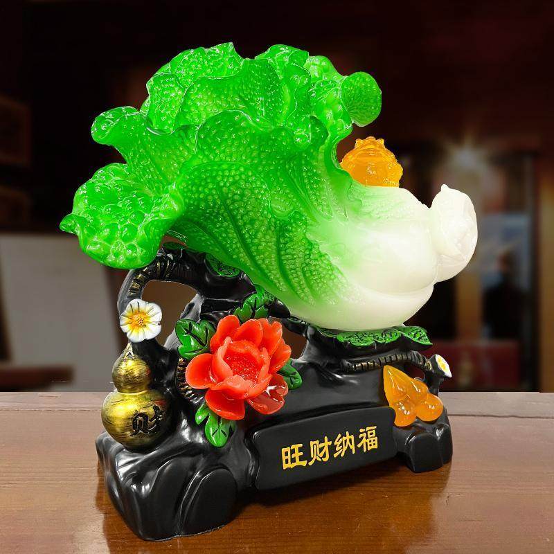 玉白菜招财进宝客厅装饰品酒柜玄关办公室乔迁业礼品,家居饰品,装饰摆件,淘宝优惠券,粉丝福利购,淘宝优惠卷