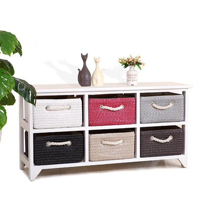 简易实木抽屉式收纳柜子储物柜藤编多层卧室整理柜床头置物柜整装