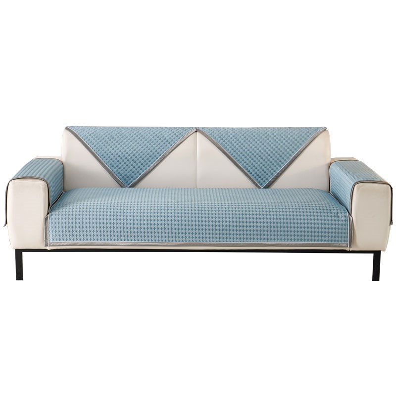 沙发垫夏季新款202冰丝凉席坐垫客厅高级感直排皮沙发靠背巾防滑