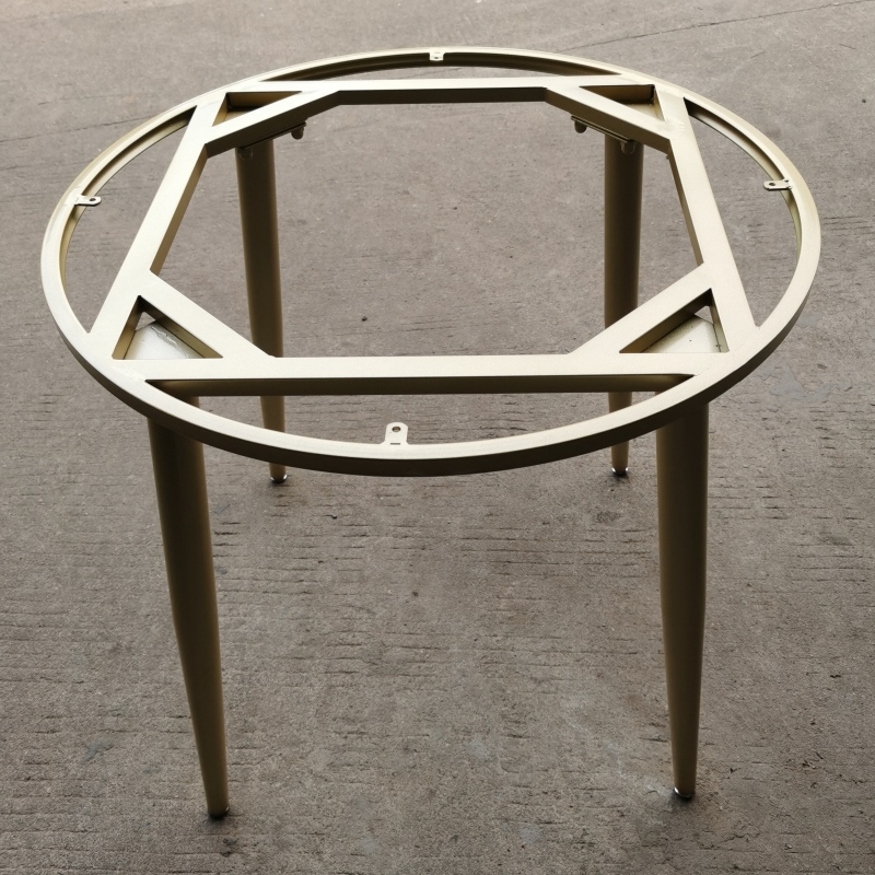 铁艺金属桌腿可拆装园形洽谈桌架圆桌支架岩板茶几茶桌支撑架桌架