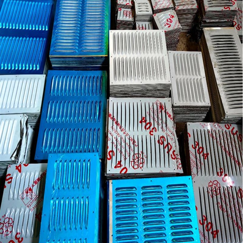 定制铁铝合金不锈钢百叶窗通风口防雨透气电机柜散热冲压孔百叶板