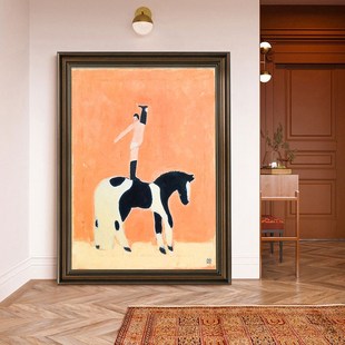 常玉八尾金鱼玄关装饰画艺术世界名画创意壁画落地画书房茶室挂画