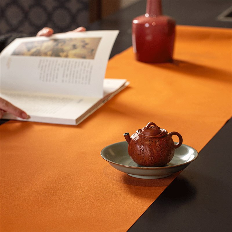 新款防水茶席CM搭配停云流彩茶桌茶几布艺桌旗知舍出品