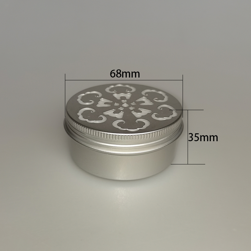 个g螺纹镂空铝盒 香珠香熏蜡烛罐净化膏镂空香薰香粉香膏盒