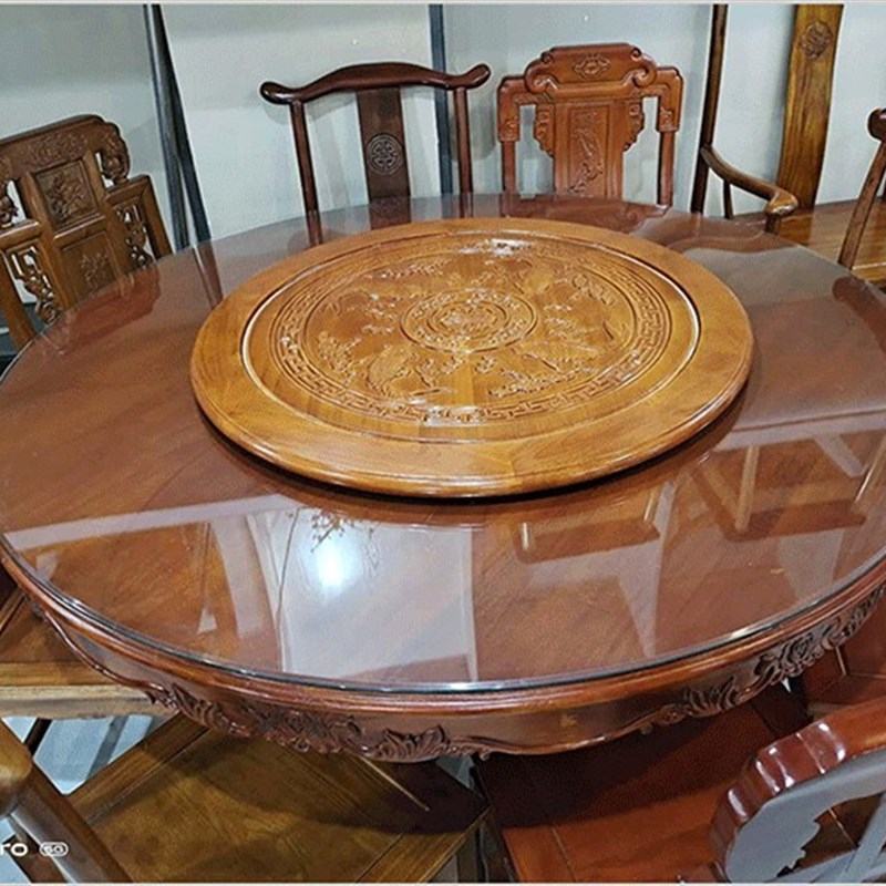 家用转盘底座酒店大圆桌超薄电动转盘芯充电调速摇控自动展示旋转