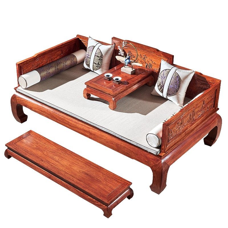 红木罗汉床三件明仿古实木梨木罗汉床刺猬紫檀罗汉床三件,住宅家具,罗汉床,淘宝优惠券,粉丝福利购,淘宝优惠卷