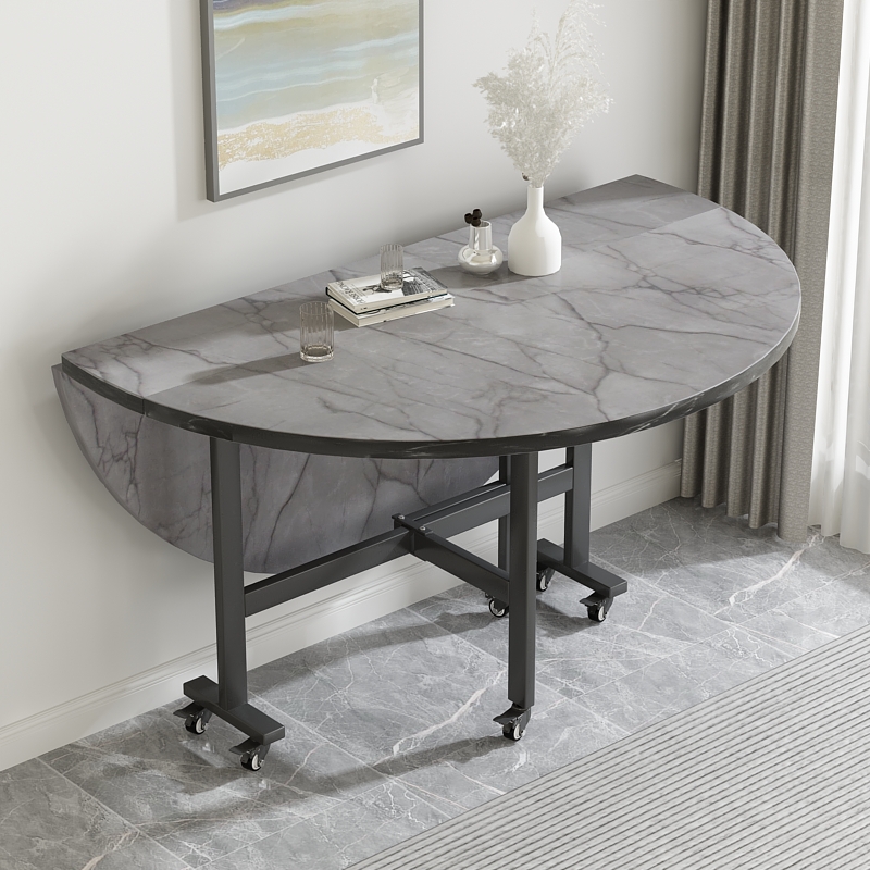 折叠桌子餐桌家用小户型多功能圆形吃饭桌子创意客厅饭桌