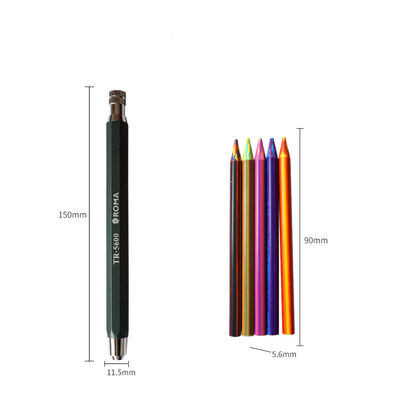 一笔多色彩色铅笔替芯彩虹铅芯自动铅笔装渐变笔芯涂鸦填色礼品