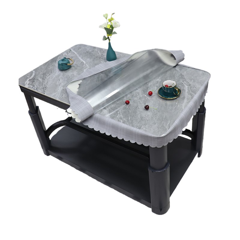 新款磨砂圆角桌布防水防油防烫加厚长方形取暖烤火桌罩茶几