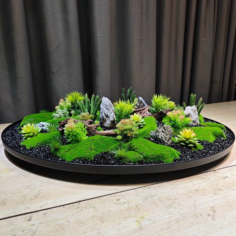 客厅大圆桌中间餐桌转盘酒店圆桌仿真绿植微景观仿真,家居饰品,餐桌花艺,淘宝优惠券,粉丝福利购,淘宝优惠卷