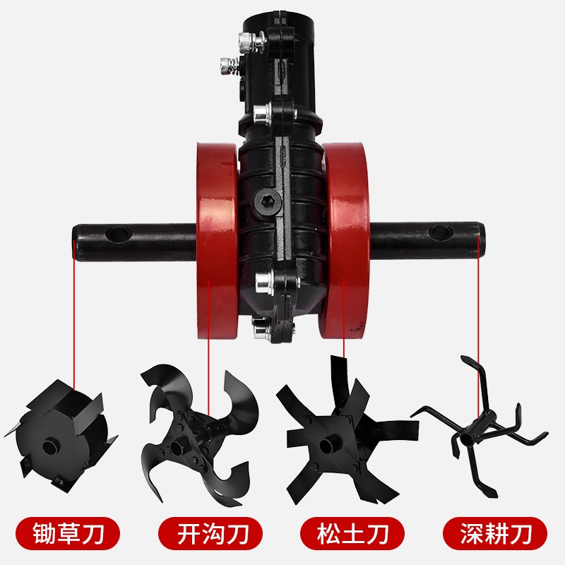 割草机除草轮通用电动松土轮沟轮深耕翻土大全防缠草刀片