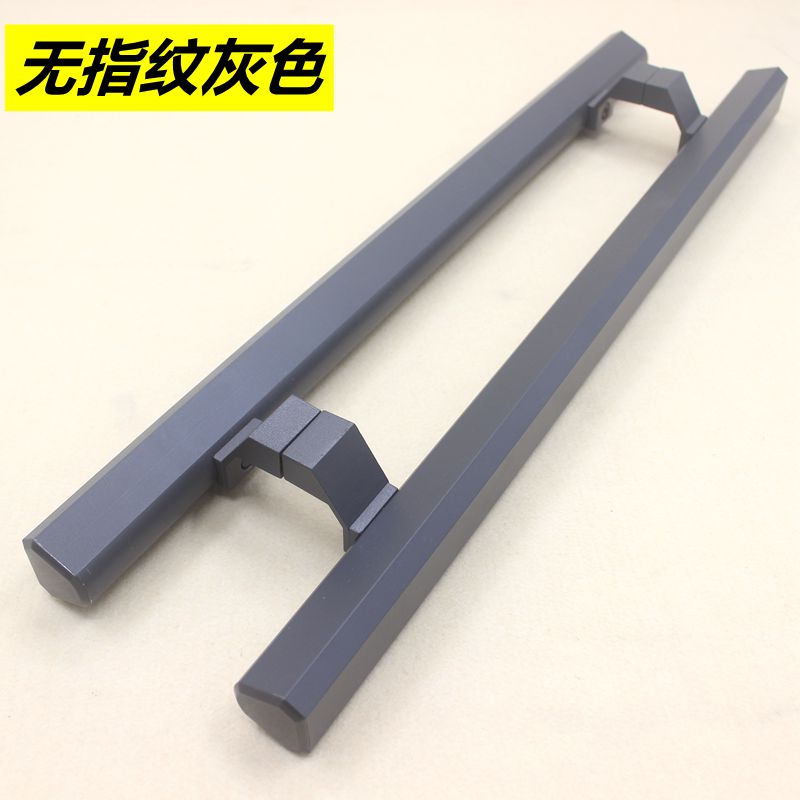 铝合金玻璃门拉手灰色加厚肯德基有框门把手咖啡色推拉门木门拉手