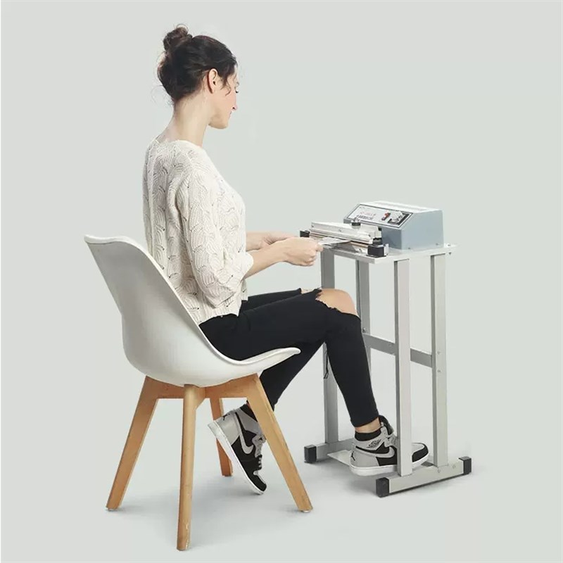 日欧脚踏封口机塑料薄膜铝箔食品月饼茶叶袋PVC密封切膜一体机