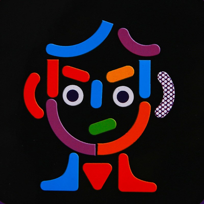 djeco儿童智力磁性拼图手提箱--5岁宝宝早教益智七巧板磁力