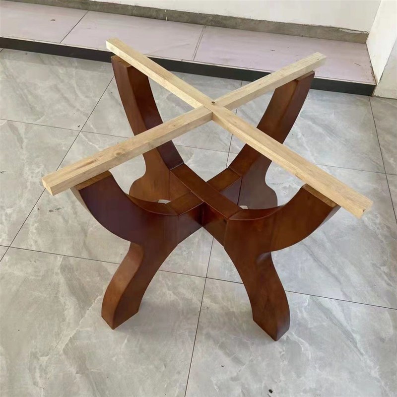 实木脚腿餐台脚支架脚架桌架桌子腿四脚圆桌腿支撑架台脚架子实木