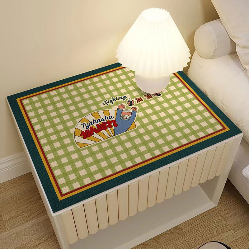 卧室床头柜盖布皮革桌垫pvc防水防油梳妆台保护垫餐桌防尘垫桌布