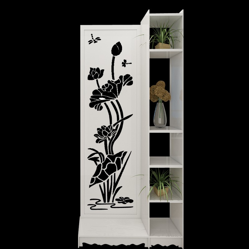 屏风隔断柜玄关柜客厅小户型现代卧室面白色折叠卫生间