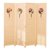 屏风竹编折屏现代客厅玄关办公室实木制屏风