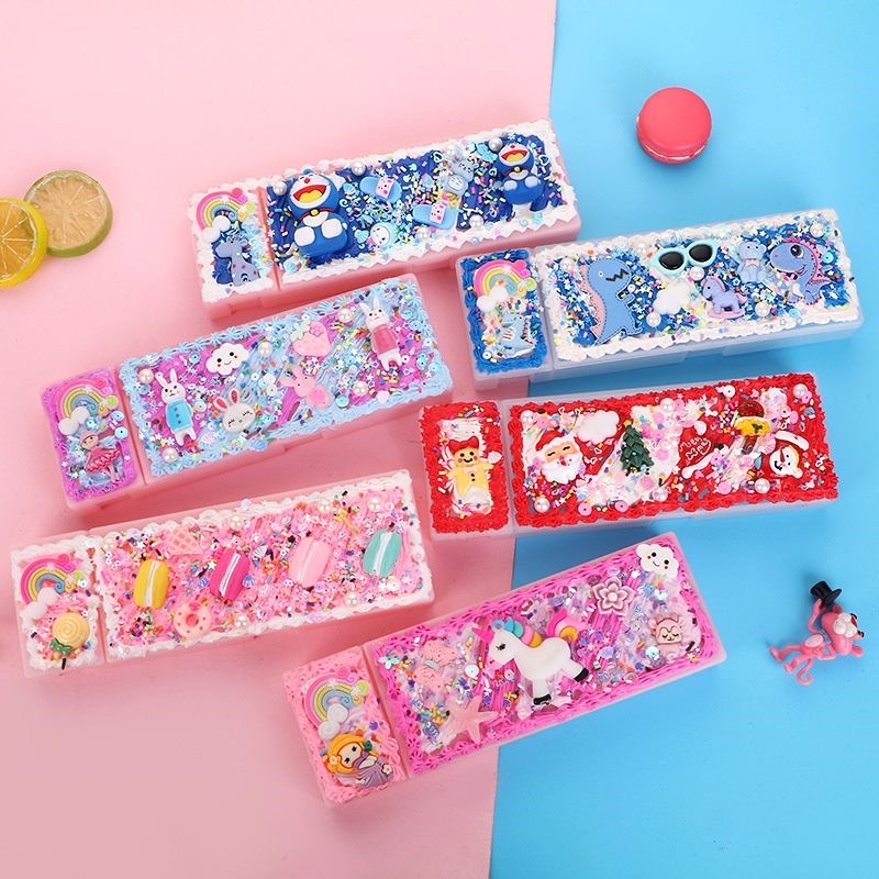 奶油胶文具盒材料包手工DIY塑料铅笔盒装笔袋儿童创意手工