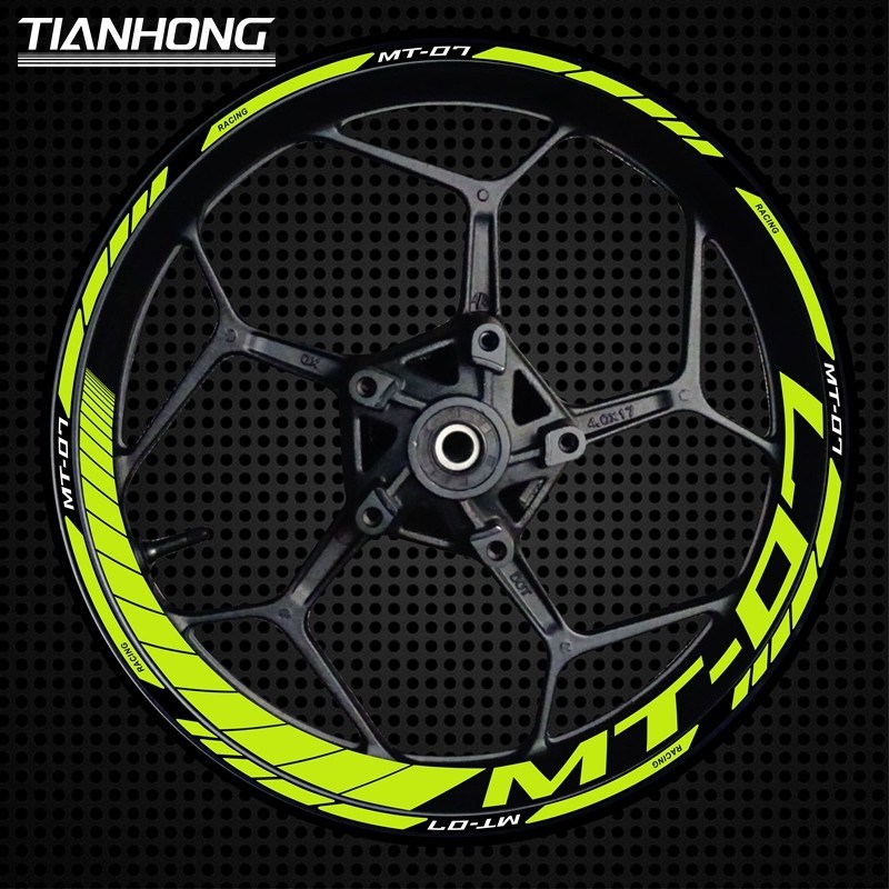 赛道版摩托车新款MT-03 07 09 10 15改装轮毂反光贴纸贴花