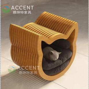 现代艺术猫耳切片创意座椅商业空间设计艺术装置网红打卡家具