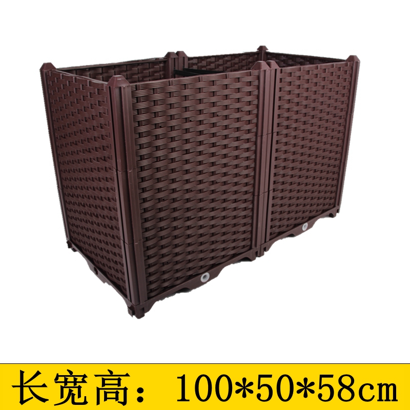 加宽阳台种植箱楼顶蔬菜塑花箱室外大型植物花盆果树种植花槽加厚