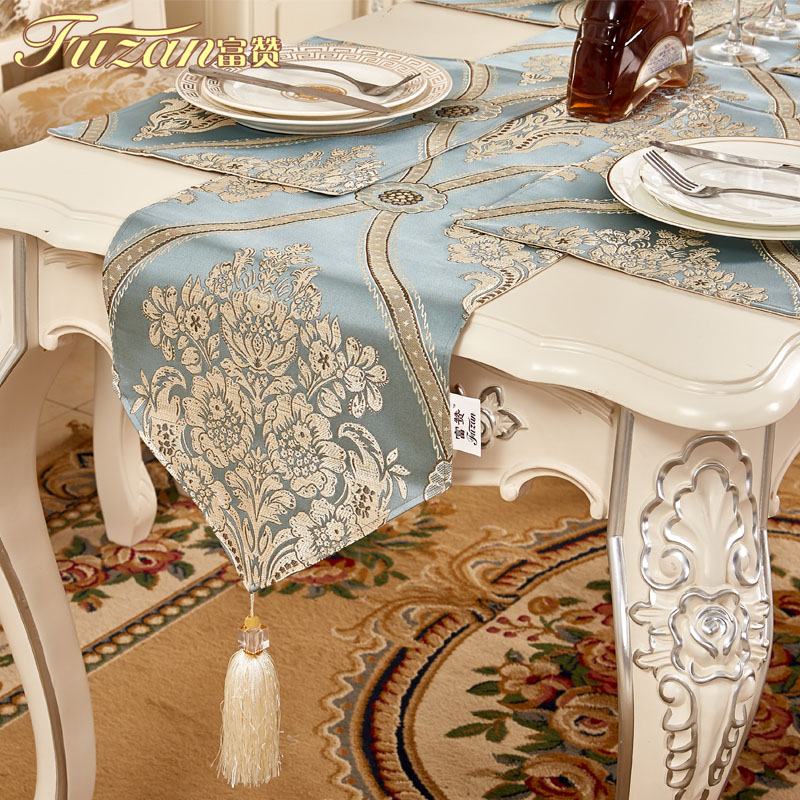 茶几桌旗欧式高档奢华现代简约餐桌装饰布长条电视柜布盖布中式
