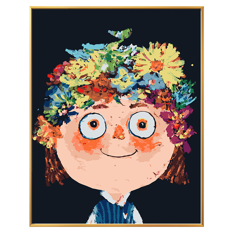 画画diy数字油画卡通画抽象手工填色油彩画填充手绘解闷治愈涂色