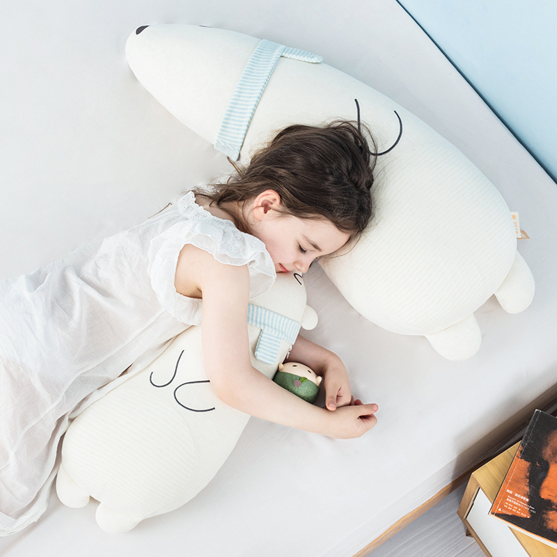 卡通北极熊抱枕女生睡觉侧睡夹腿儿童安抚陪睡男生款宿舍透气靠枕