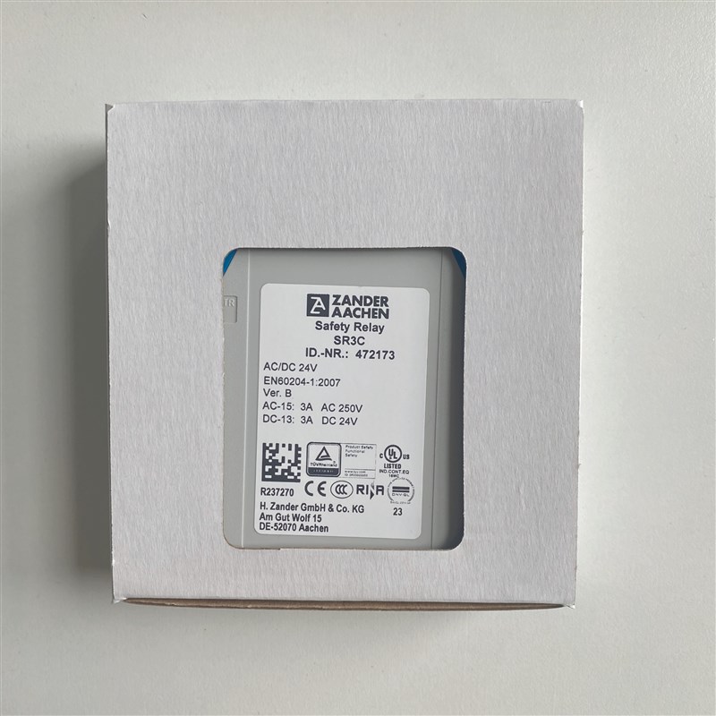 德国原装进口Zander安全继电器SR3C24V 订货号472173