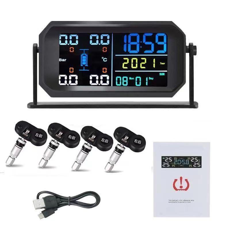 汽车胎压监测器大屏胎压侦测轮胎压力检测仪高精度多功能无线TPM
