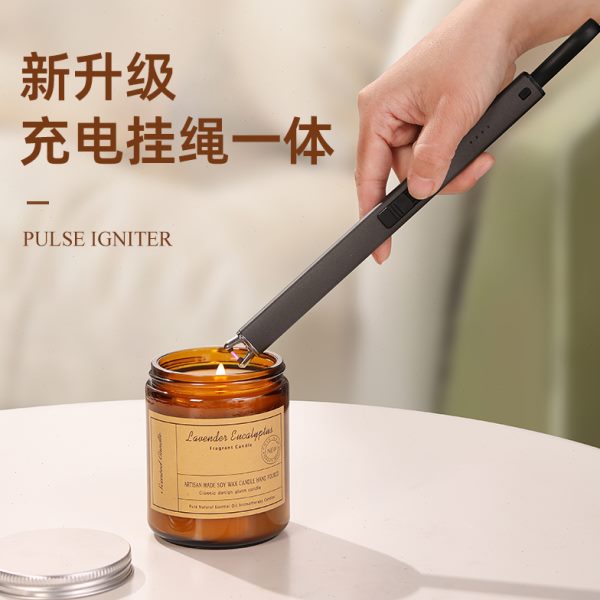 香薰蜡烛点火器电子脉冲充电款打火机厨房煤气燃气灶长手柄点火棒