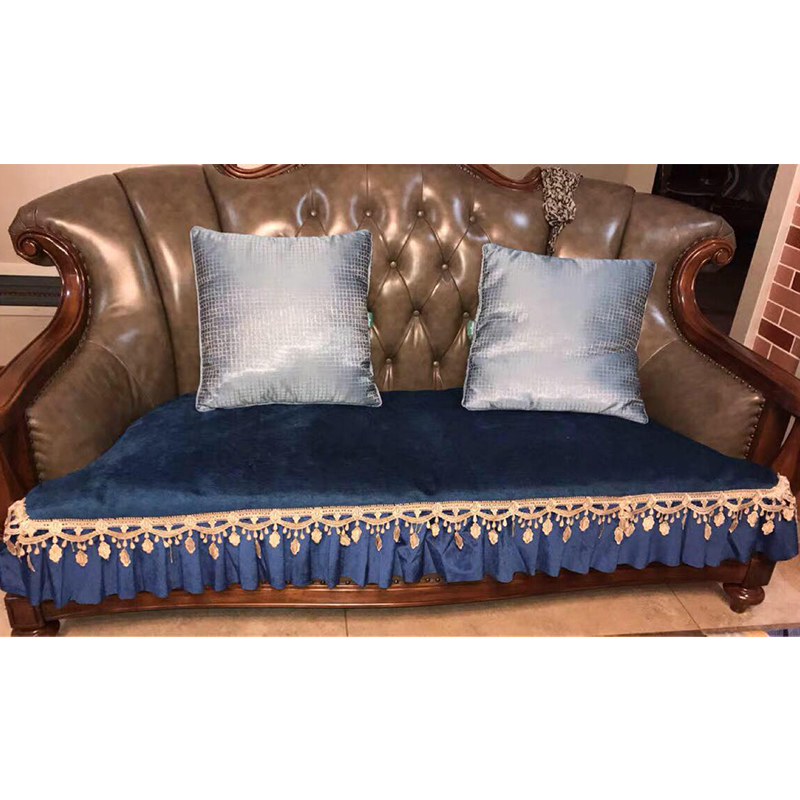 欧式沙发垫雪尼尔纯色四季通用防滑现代布艺客厅贵妃坐垫