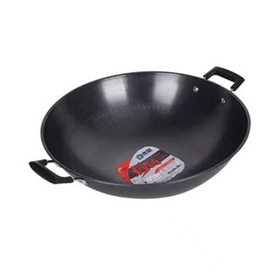 东鼎粘炒锅耳圆底铁锅爆炒无涂层锈电磁炉燃气灶通用锅