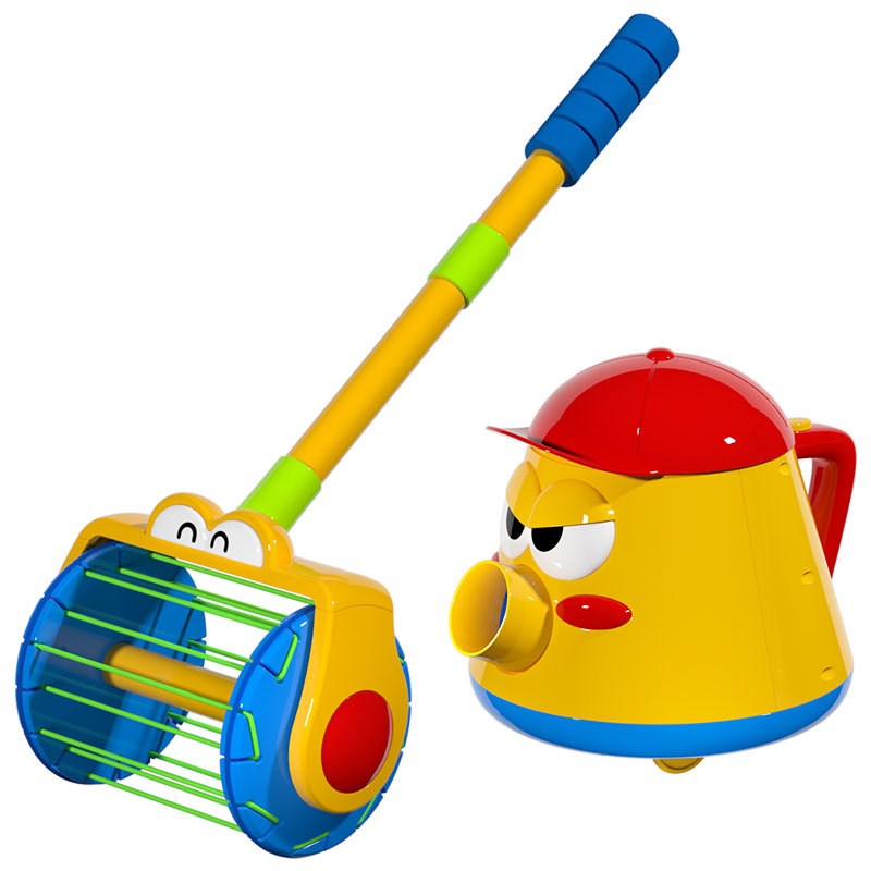 新款儿童学步手推车吸尘器推推乐电动万向炮炮发射壶单杆推车