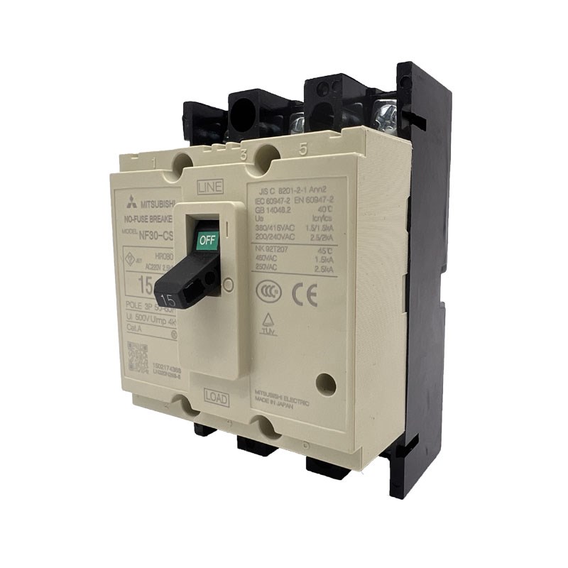 NF30三菱塑壳断路器2P 3P空气开关NF30-CS 10A15安 20A 30A三相