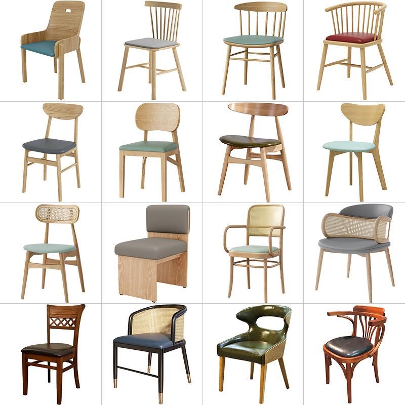 奶茶店实木桌咖啡厅桌椅汉堡甜品小吃饭店咖啡厅商用餐饮椅子