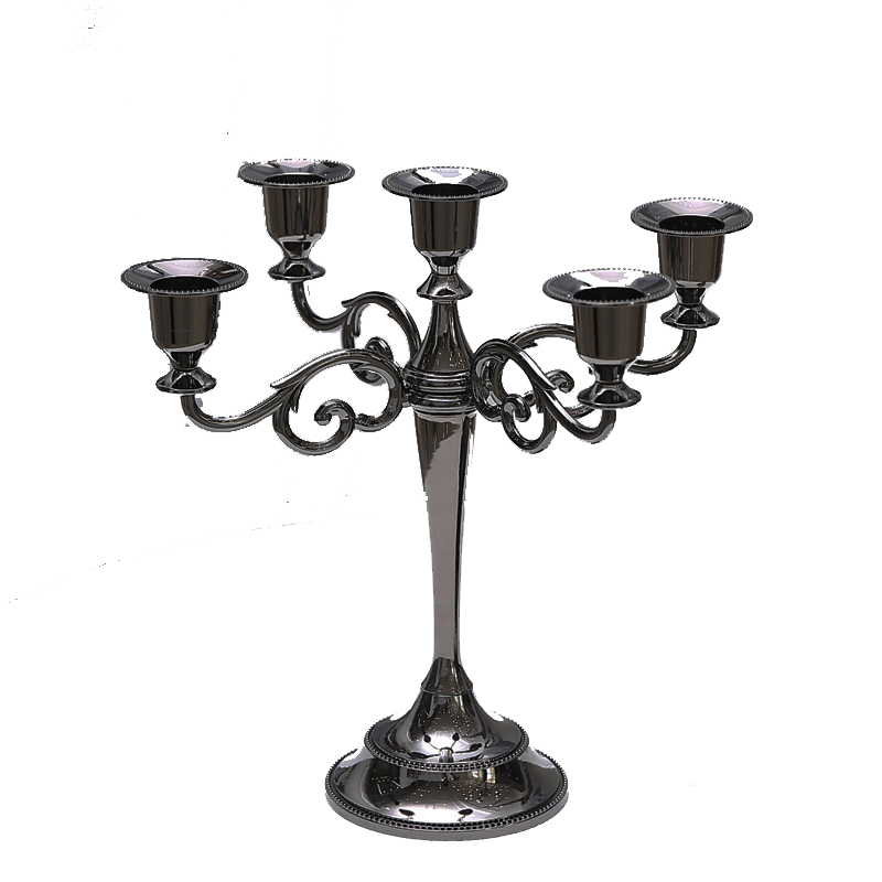 欧式复古三头5头蜡烛台婚庆装饰道具酒店会所样板房家居饰品摆件